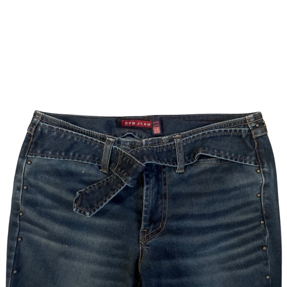 Y2K SPM beaded jeans with built in belt - Picture 2 of 3